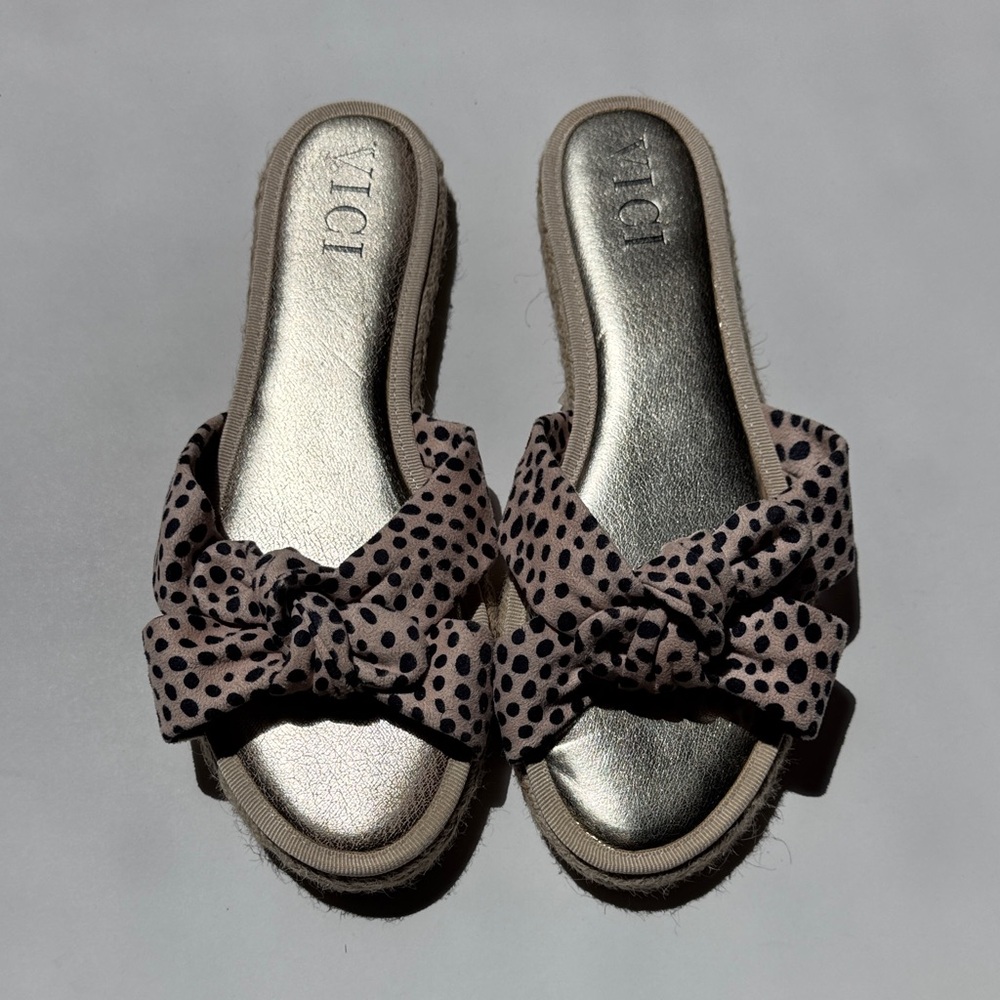 VICI Women's Polka Dot Slide Sandals